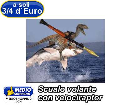 Scualo volante  con velociraptor