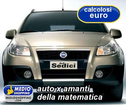 Medioshopping auto x amanti della matematica