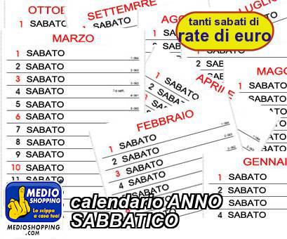 Medioshopping calendario ANNO SABBATICO