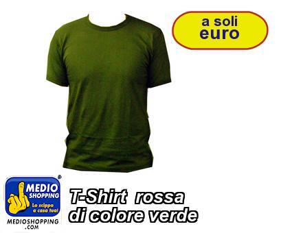 Medioshopping T-Shirt  rossa di colore verde