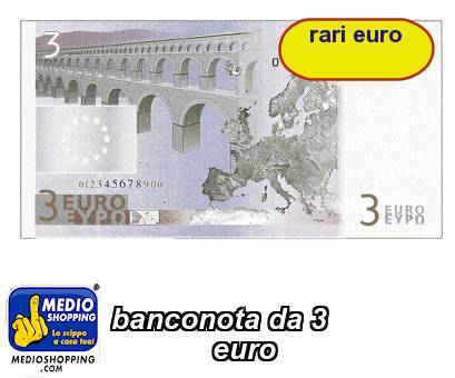 Medioshopping banconota da 3               euro