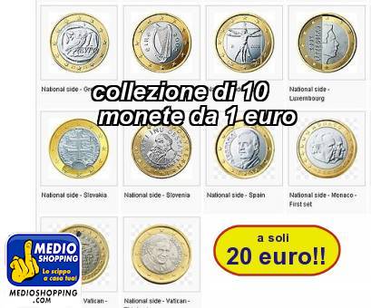 collezione di 10  monete da 1 euro